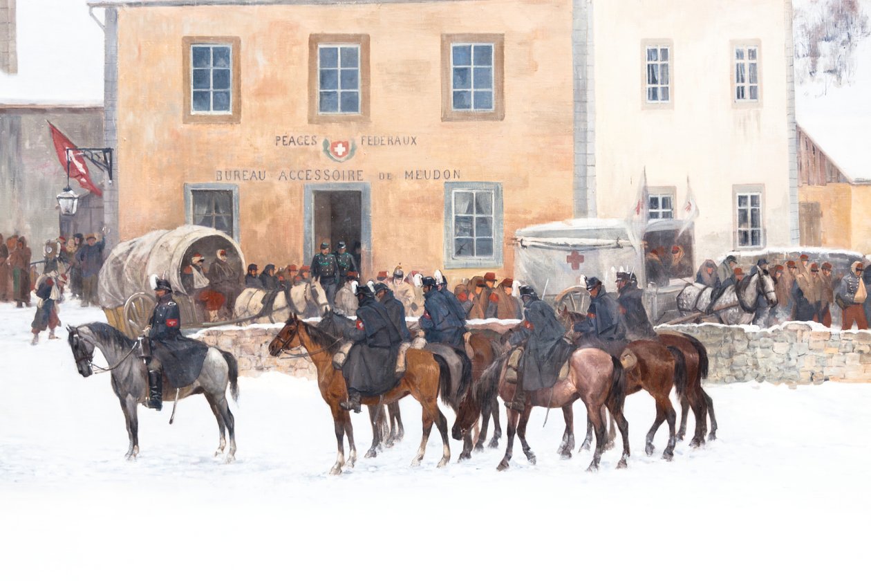 Panorama Bourbaki - Ferdinand & Castres Edouard (1838-1902) Hodler
