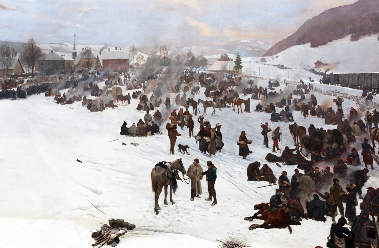 Panorama Bourbaki - Ferdinand & Castres Edouard (1838-1902) Hodler