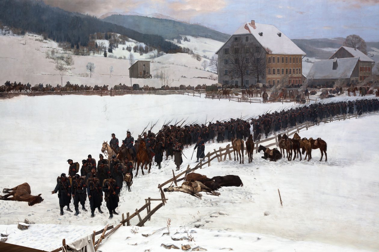 Panorama Bourbaki - Ferdinand & Castres Edouard (1838-1902) Hodler