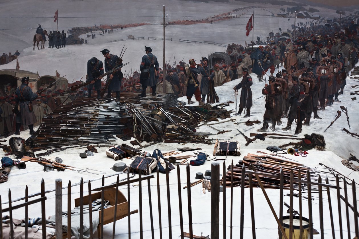 Panorama Bourbaki - Ferdinand & Castres Edouard (1838-1902) Hodler