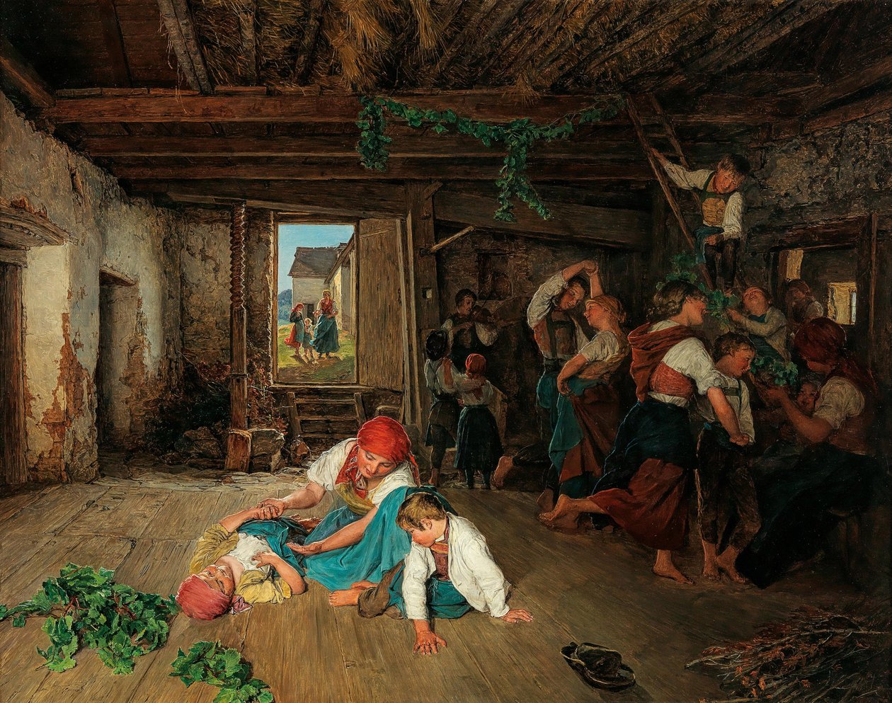 Préparation de la célébration de la récolte du vin, 1860 - Ferdinand Georg Waldmuller