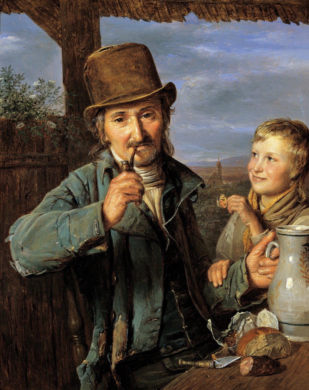 Journalier avec son fils - Ferdinand Georg Waldmuller