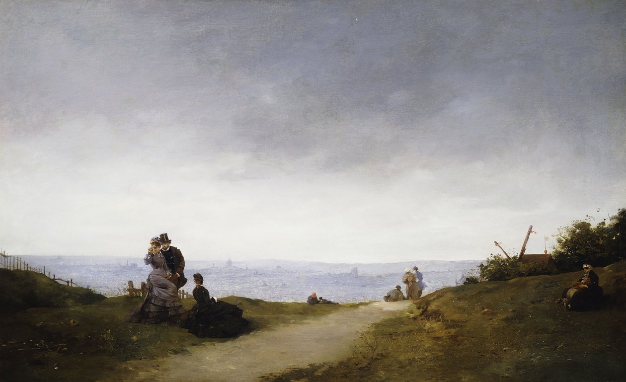 Vue de Paris depuis Montmartre - Ferdinand Heilbuth