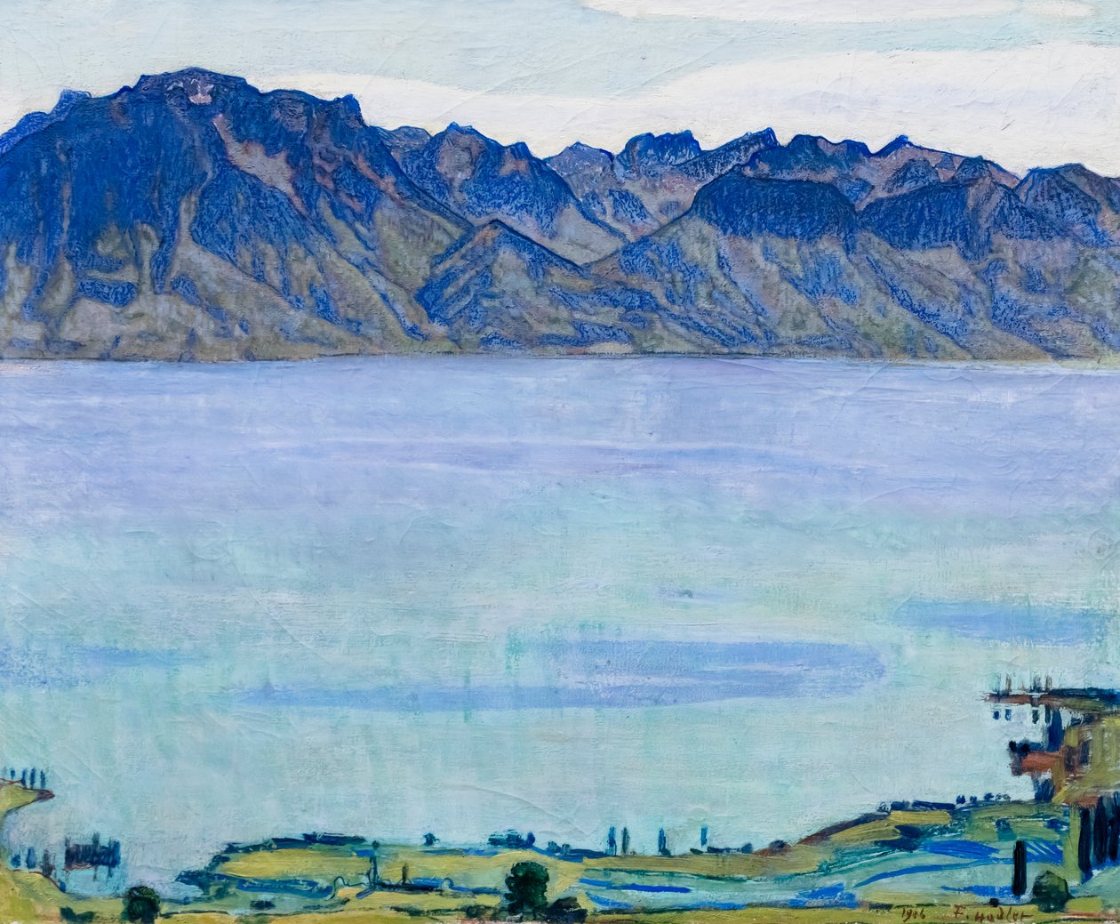 Le lac Léman et les Alpes savoyardes - Ferdinand Hodler