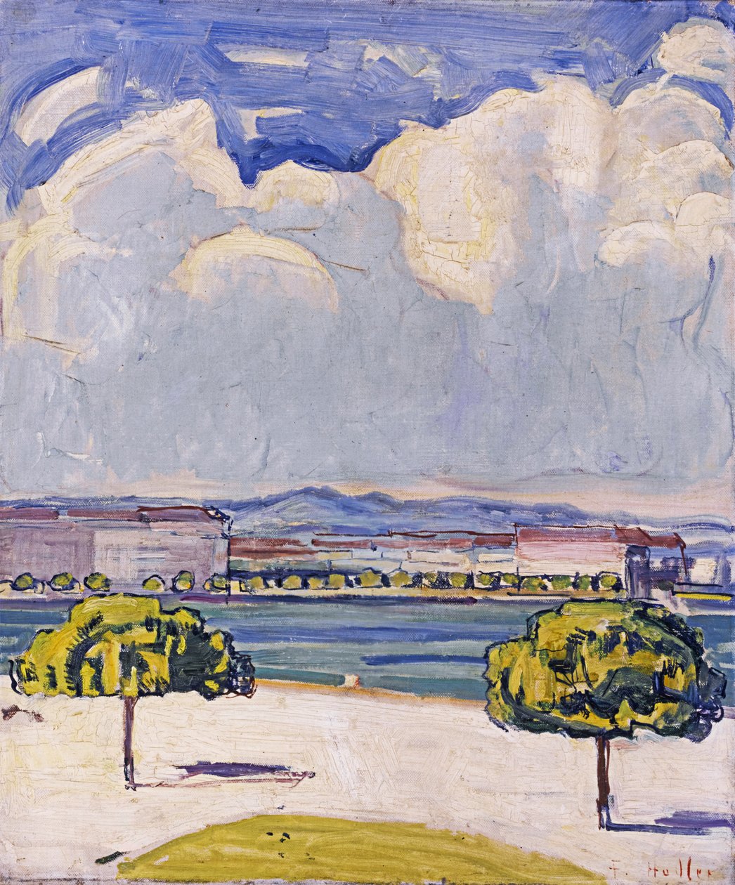 Le Quai du Mont-Blanc à Genève vu du Jardin Anglais, vers 1910 - Ferdinand Hodler