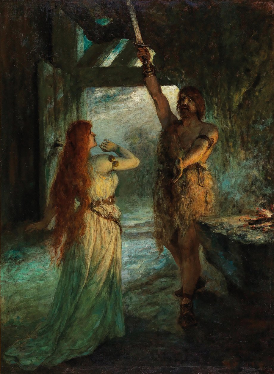 Valkyrie 1er acte : Sieglinde et son frère Siegmund - Ferdinand Leeke