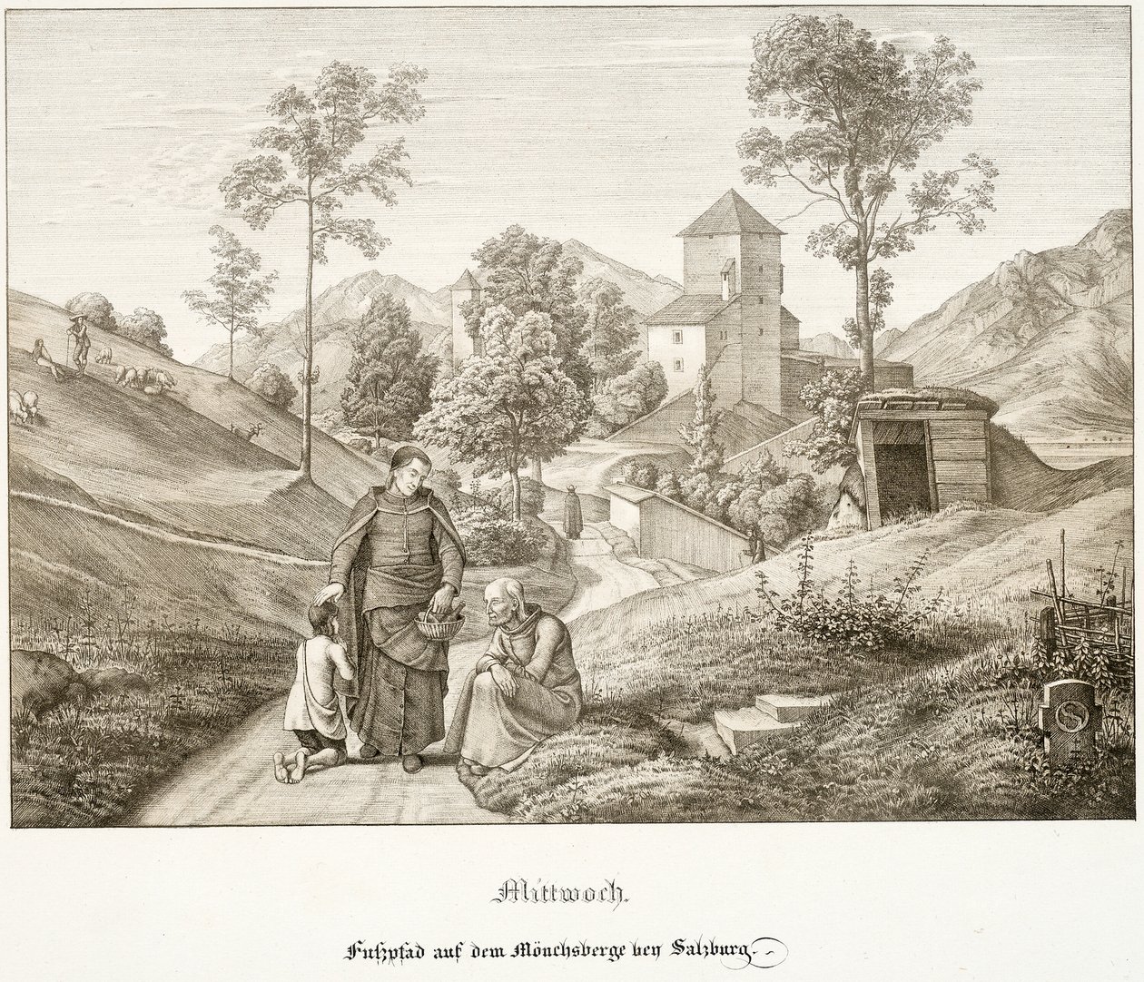 Mercredi : Sentier sur le Mönchsberg près de Salzbourg - Ferdinand Olivier