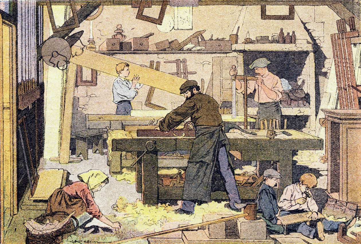 Le charpentier, dans Imagier de l