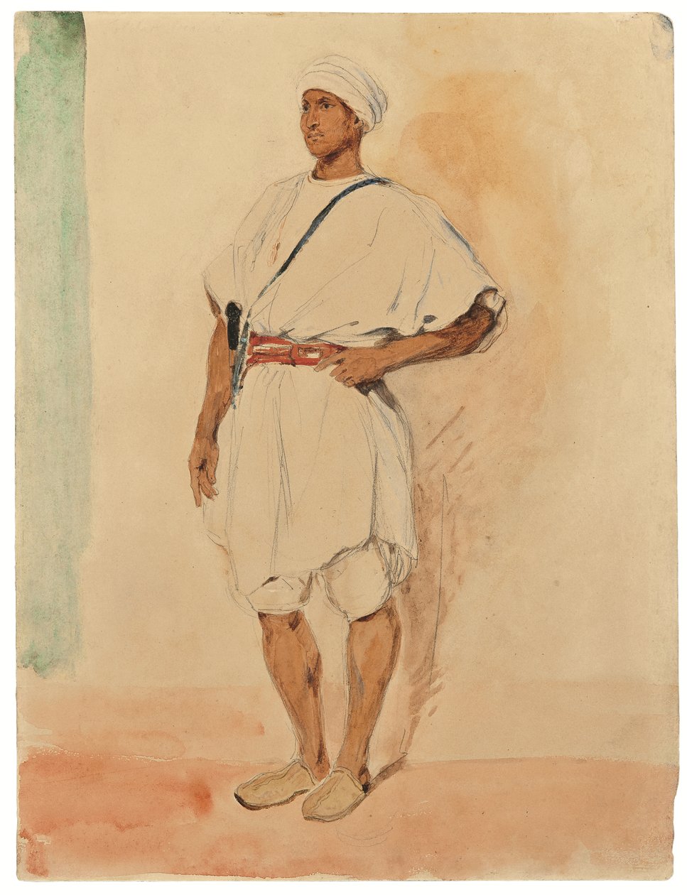 Un Marocain debout - Ferdinand Victor Eugene Delacroix