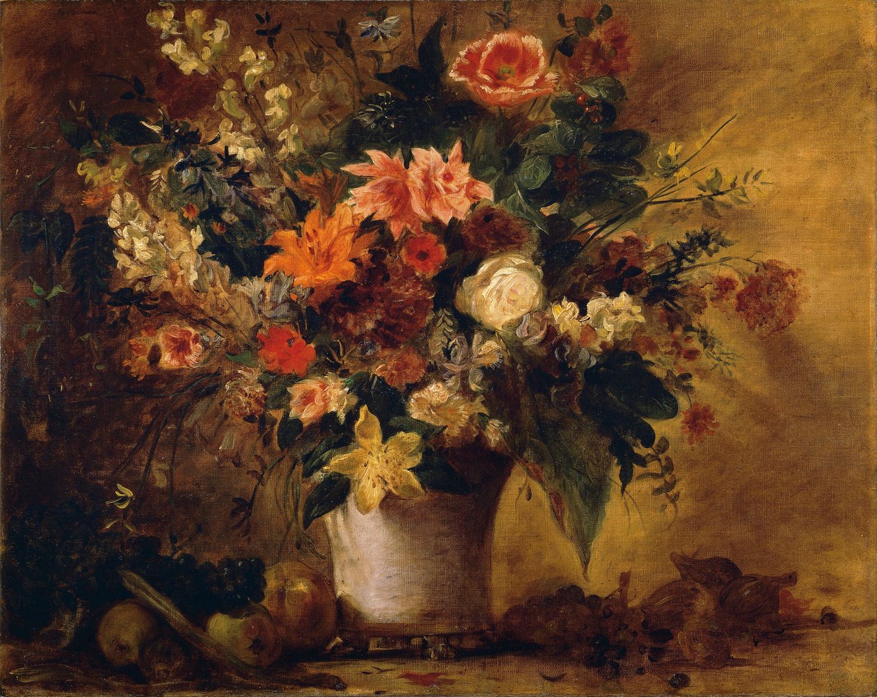 Fleurs et fruits - Ferdinand Victor Eugene Delacroix