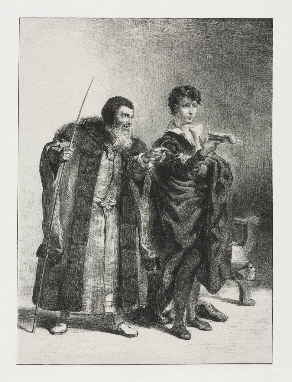 Hamlet : Polonius et Hamlet, 1834 - Ferdinand Victor Eugene Delacroix