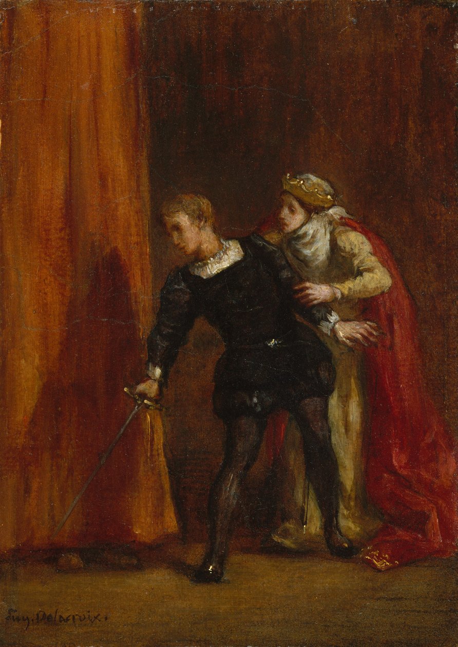 Hamlet et sa mère, 1849 - Ferdinand Victor Eugene Delacroix