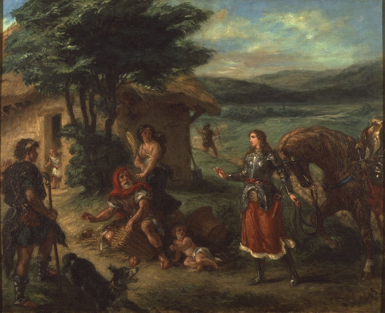 Herminie et les bergers par Eugène Delacroix - Ferdinand Victor Eugene Delacroix