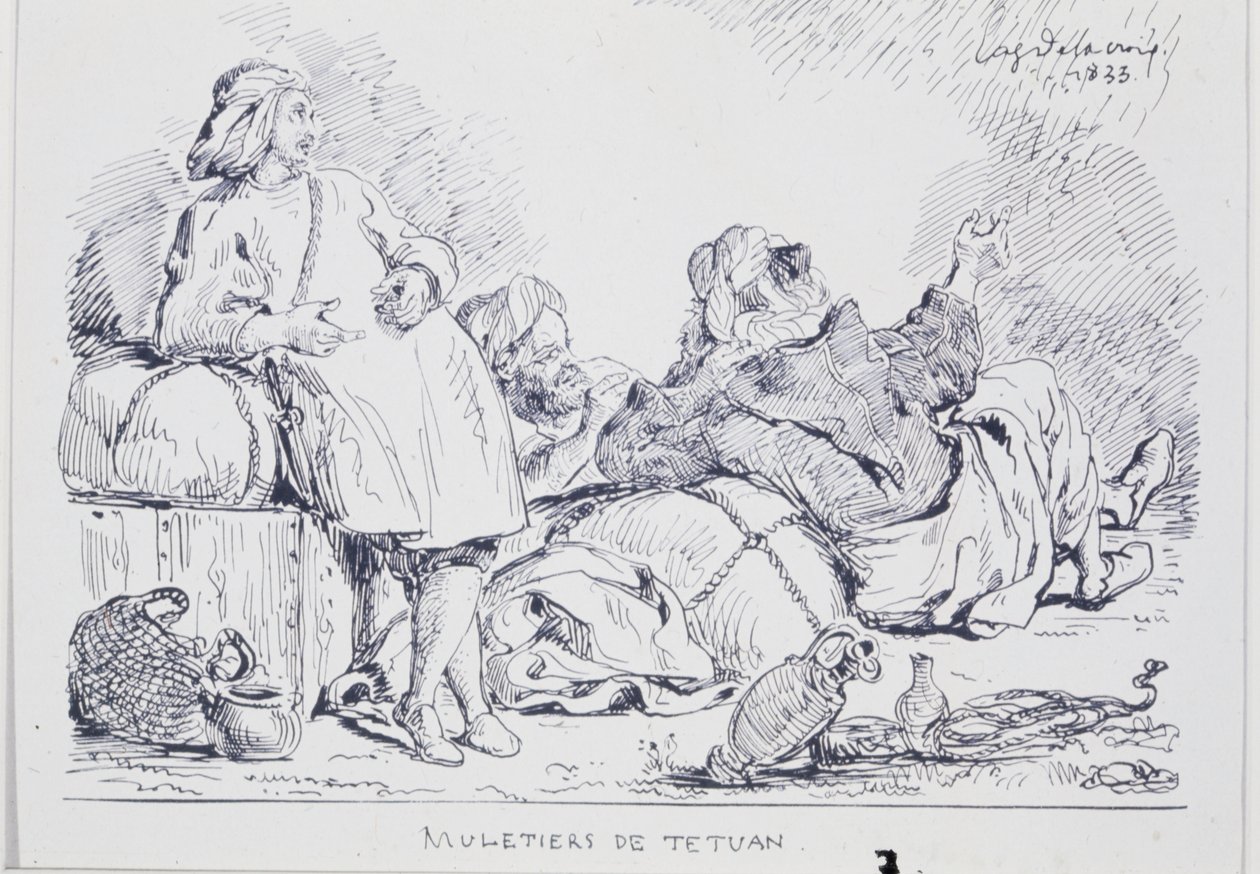 Conducteurs de mules de Tétouan, 1833 - Ferdinand Victor Eugene Delacroix