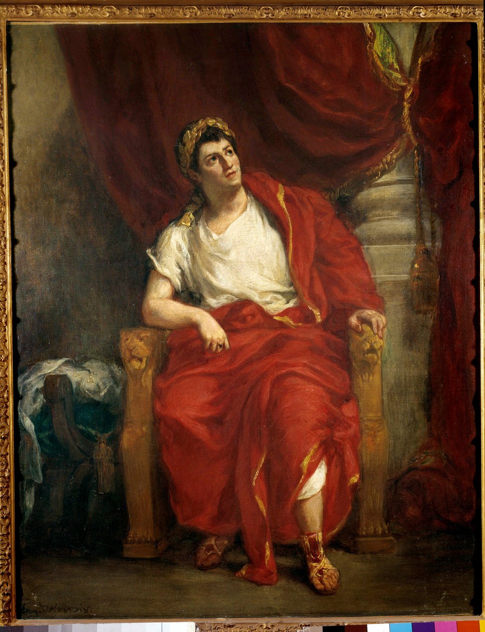 Portrait du comédien François-Joseph Talma (1763-1826) interprétant Néron dans la pièce Britannicus de Jean Racine - Ferdinand Victor Eugene Delacroix