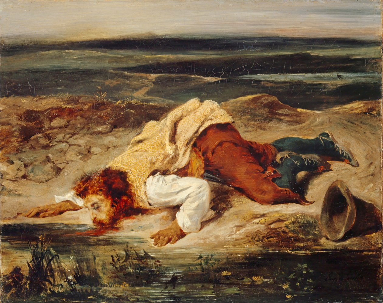 Brigand blessé (Berger romain), vers 1825 - Ferdinand Victor Eugene Delacroix