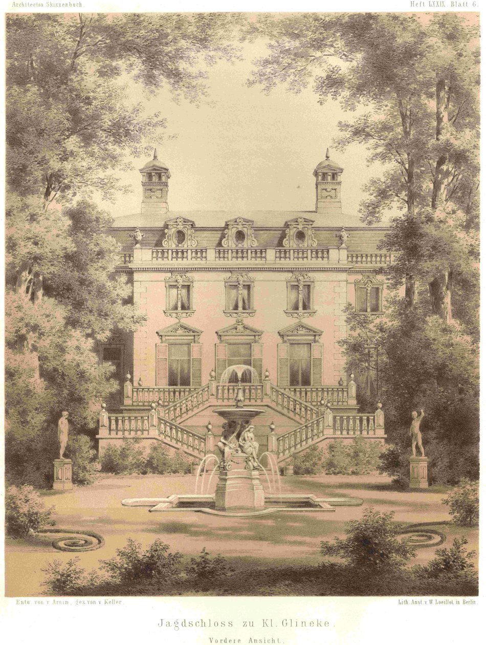 Berlin Pavillon de chasse Glienicke vue de face - Ferdinand von Arnim