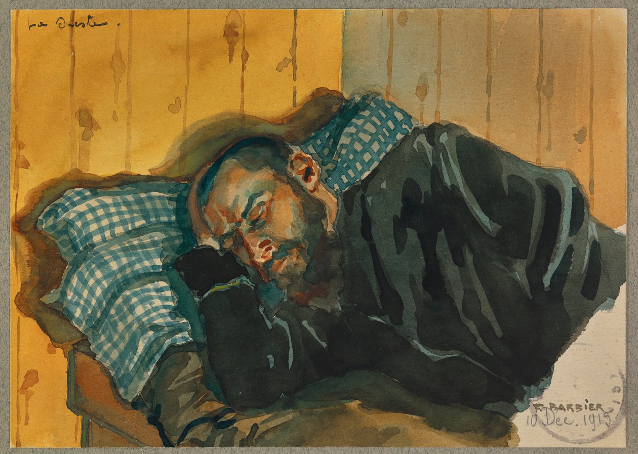Portrait de Lavissière faisant la sieste, Gustrow - Fernand Barbier