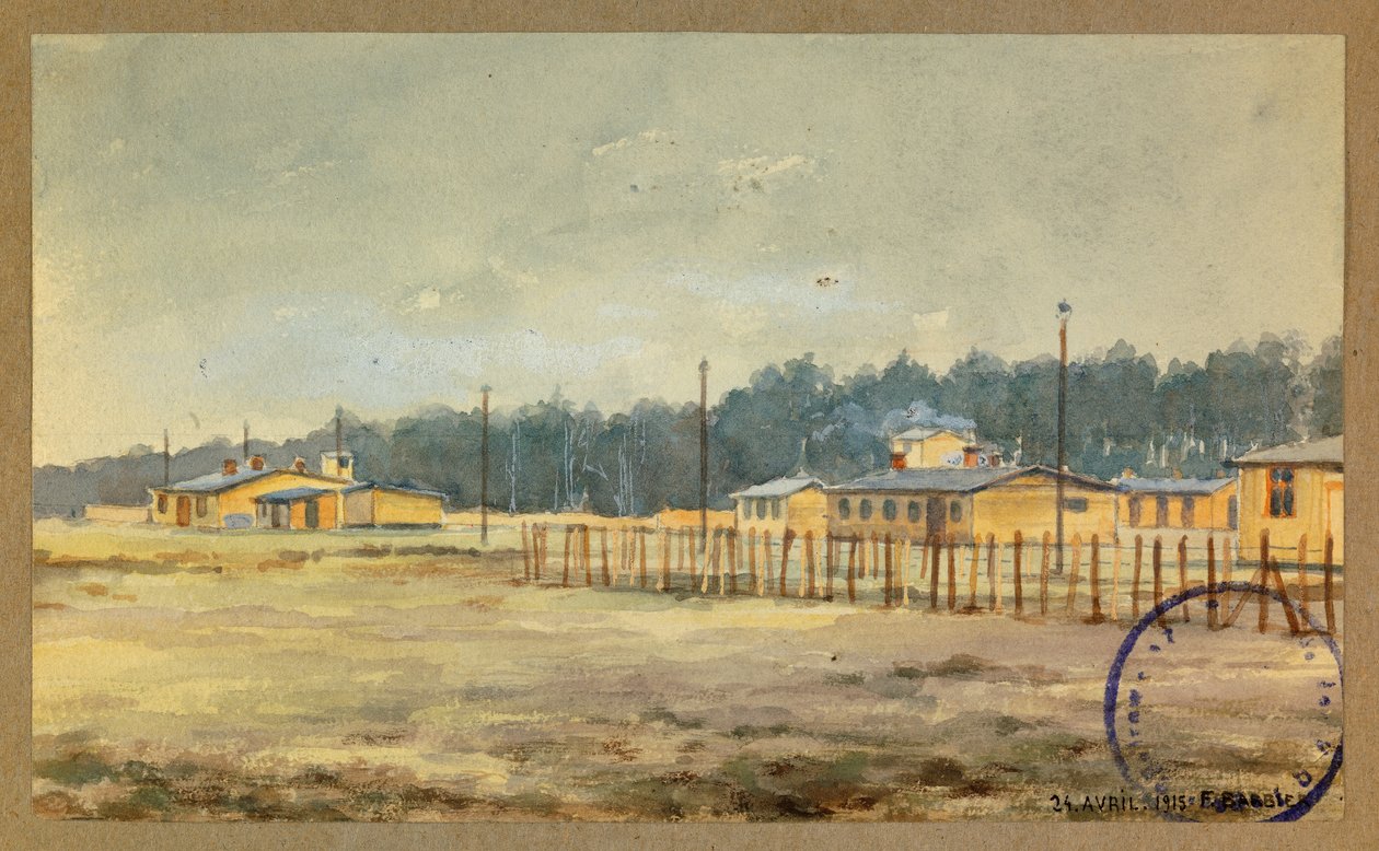 Vue du côté ouest des cuisines et cantines du camp - Fernand Barbier