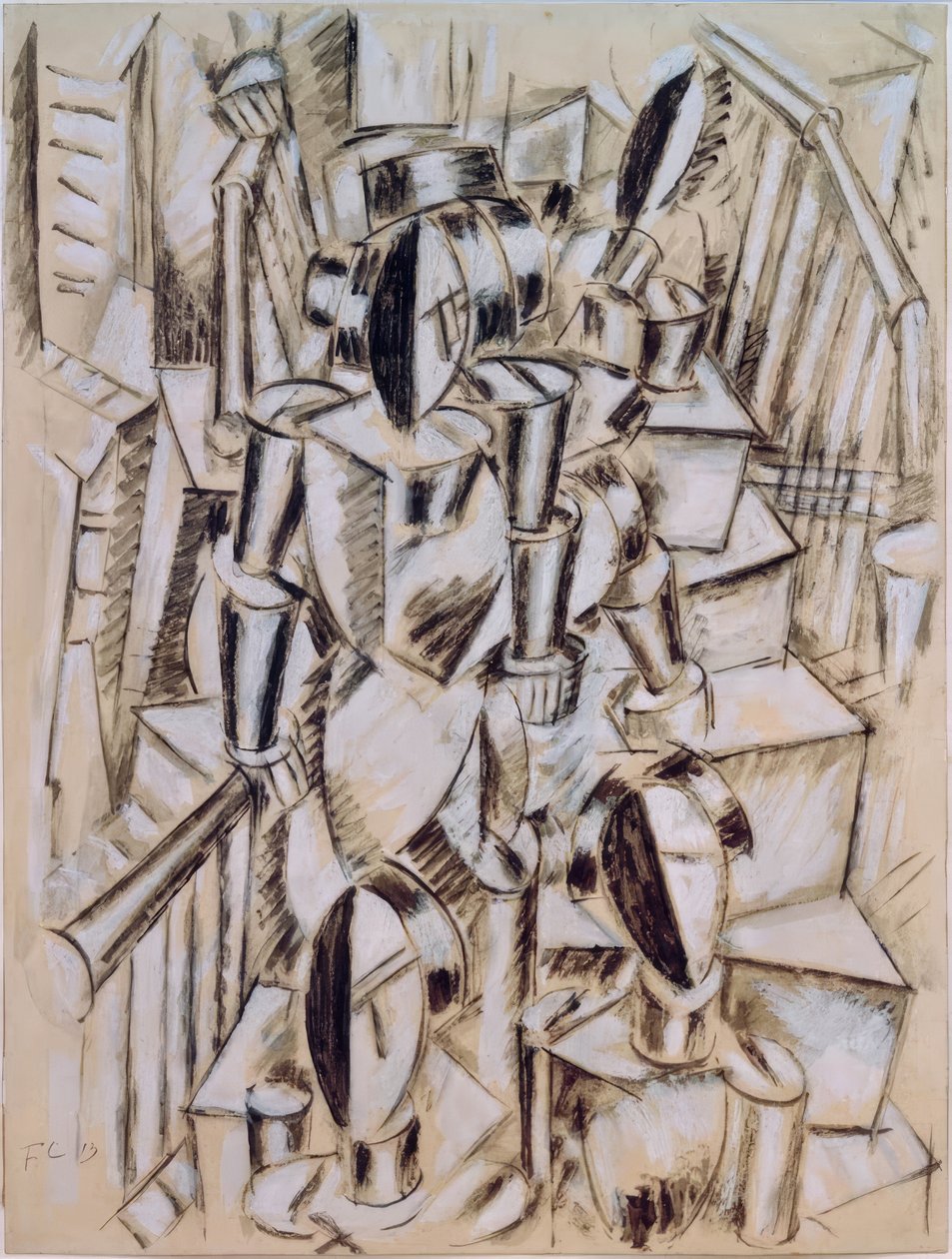 Personnages dans un escalier - Fernand Leger