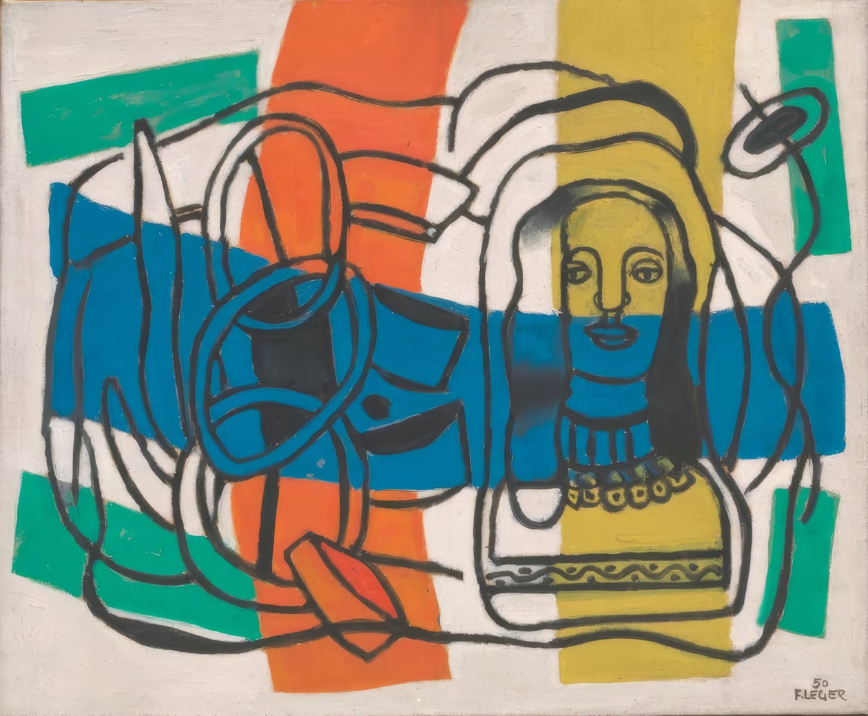 Composition avec statuette - Fernand Leger