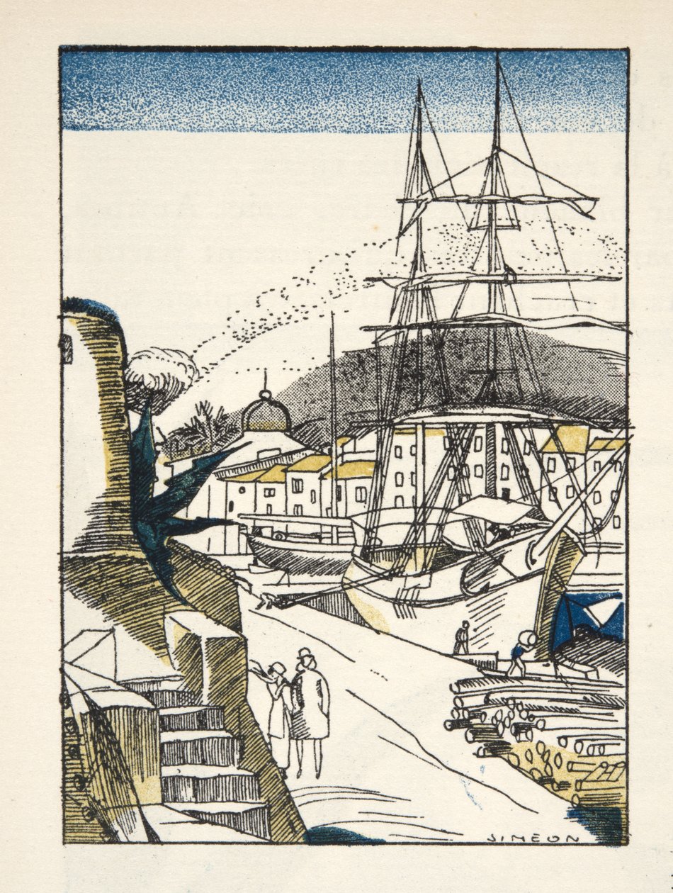 Saint-Tropez de la Gazette de Bon Ton, pub. 1920 - Fernand Siméon
