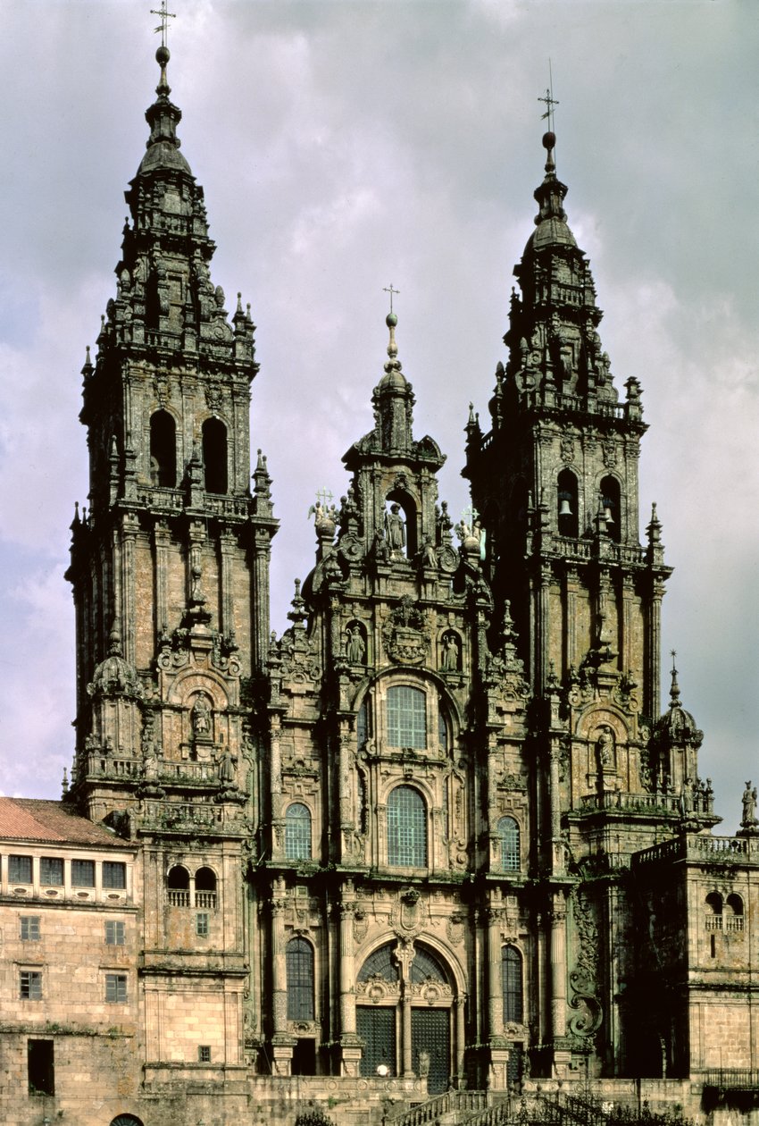 Vue de la façade ouest (Fachada del Obradoiro) 1738-50 - Fernando de Casas Novoa