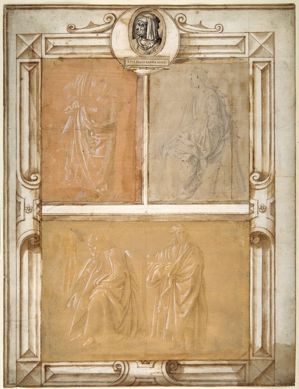 Études de figures drapées - Filippino (follower of) Lippi