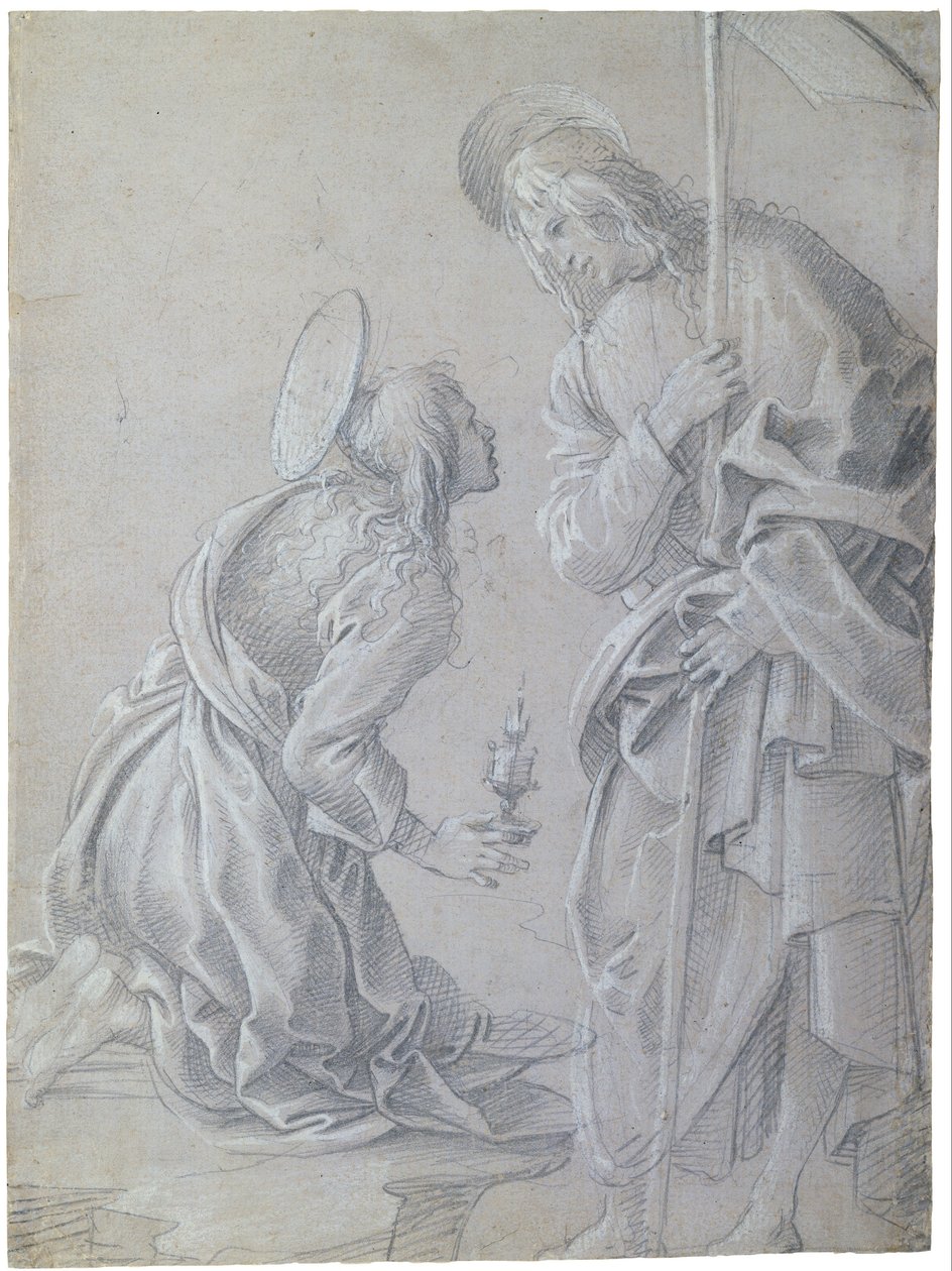 Sainte Marie-Madeleine agenouillée et le Christ debout - Filippino Lippi