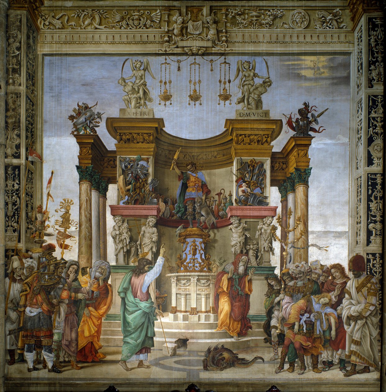Saint Philippe exorcise le dragon du temple d