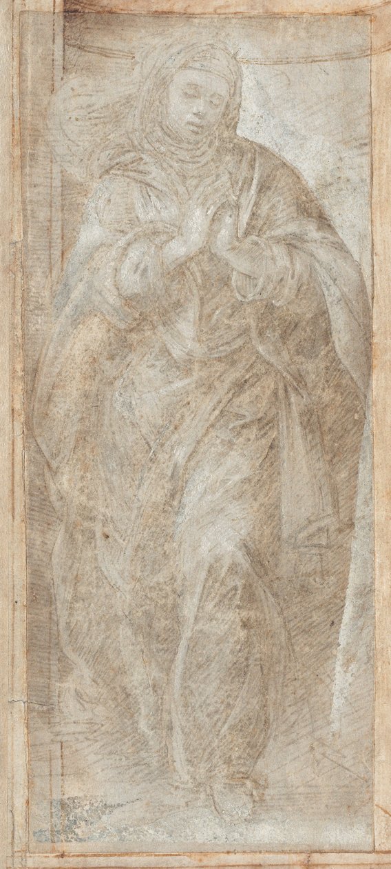 Femme debout avec les mains jointes en prière - Filippino Lippi