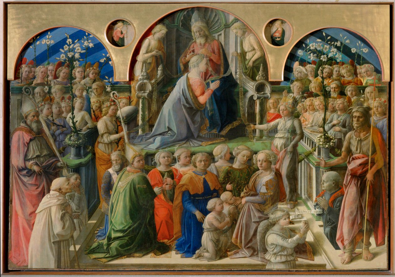 Couronnement de la Vierge ... (tempera sur bois) - Filippo (workshop of) Lippi
