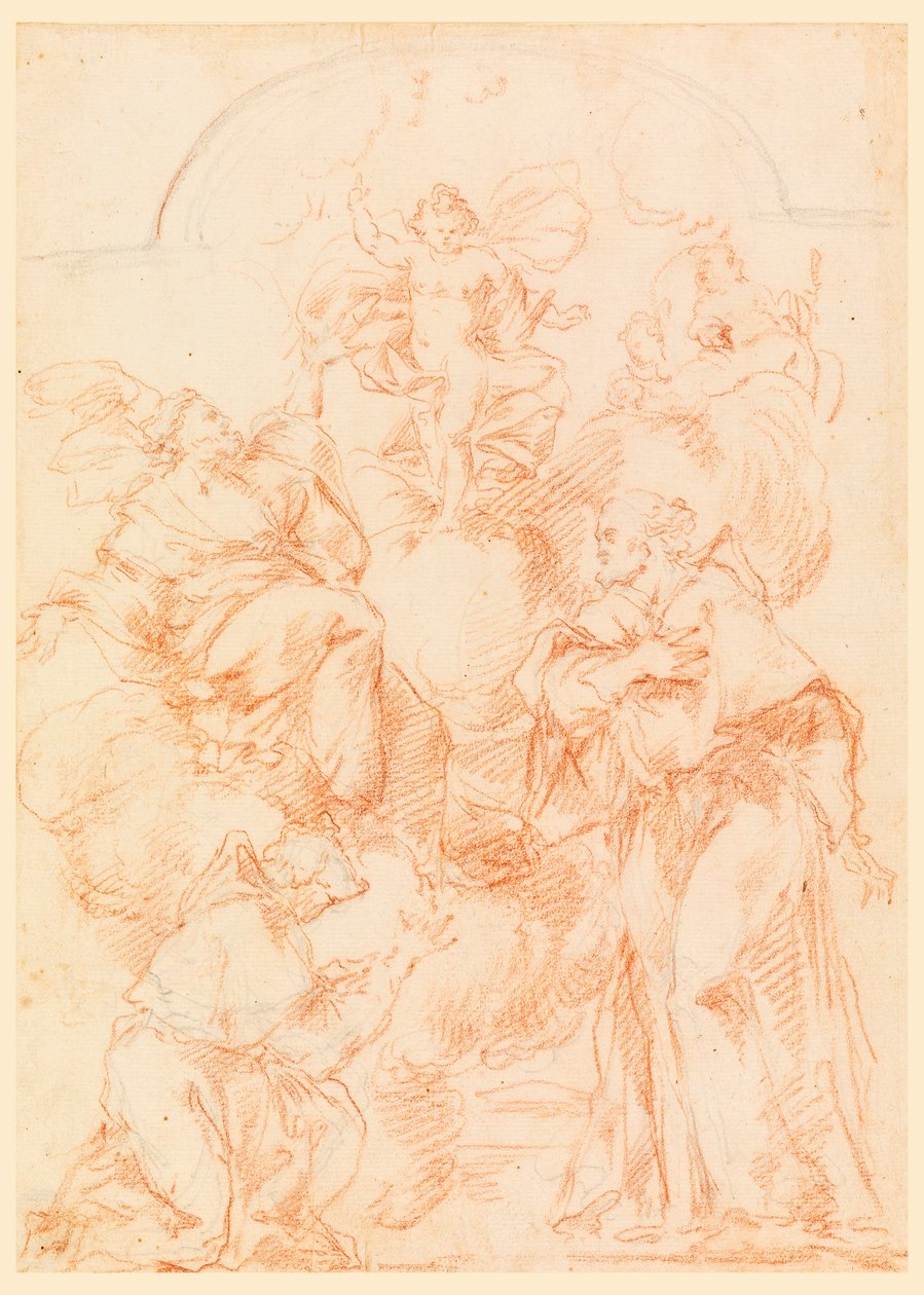 Dessin, étude pour une peinture d