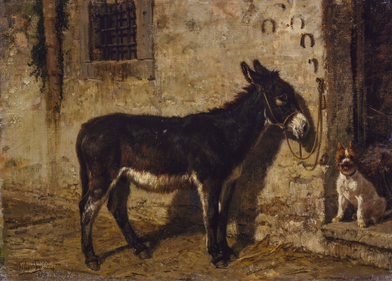 À la porte de la maison - Filippo Palizzi