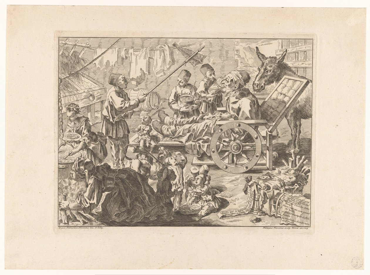 Pulcinella dans une chaise roulante - Filippo Vasconi