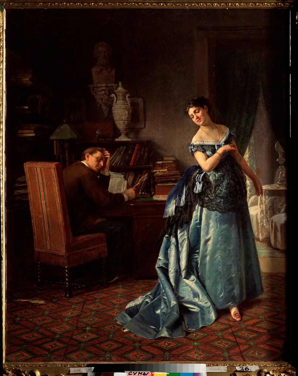 Une dame à la mode, préparation pour un bal - Firs Sergeevich Zhuravlev