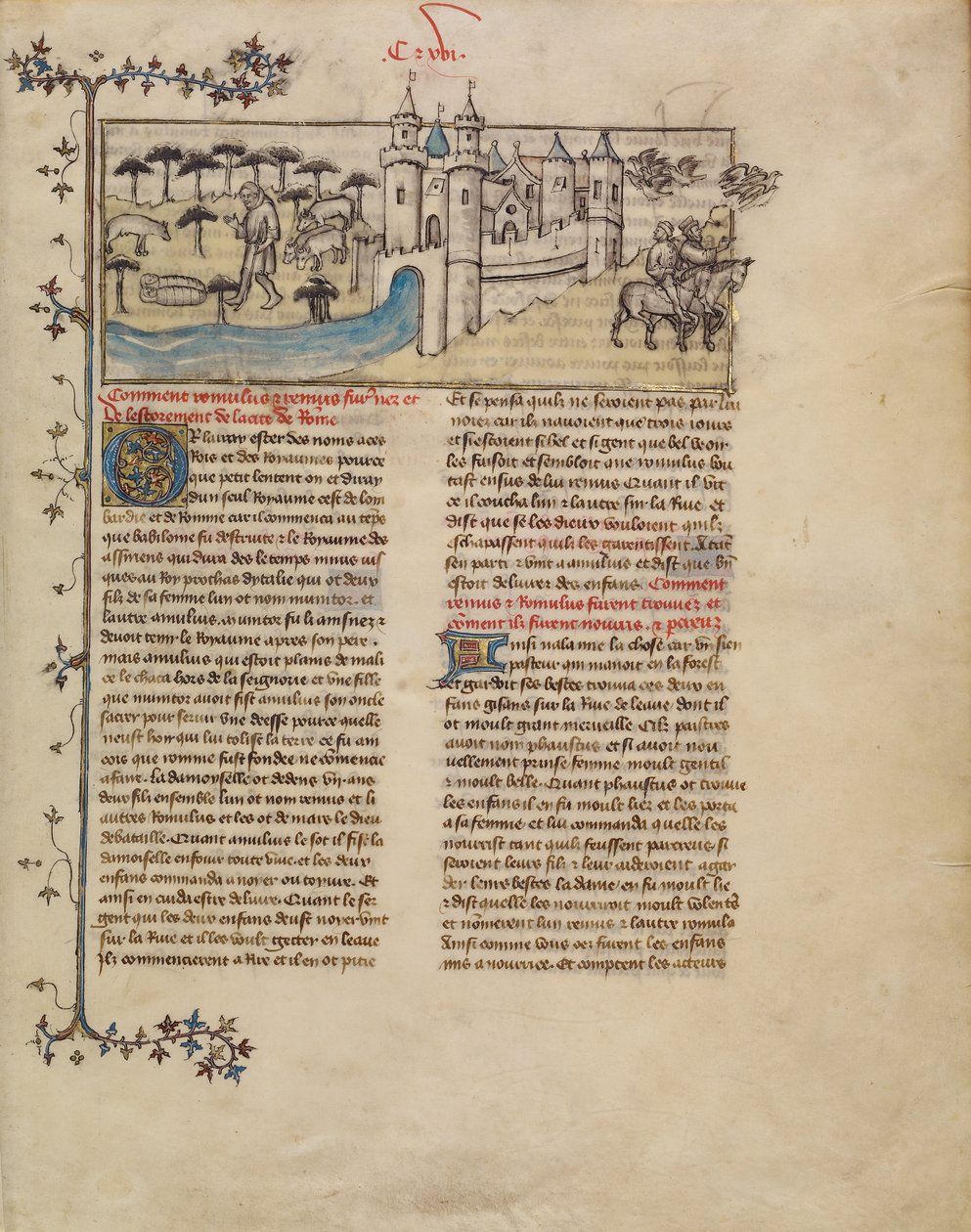 Romulus et Remus - First Master of the Bible historiale of Jean de Berry