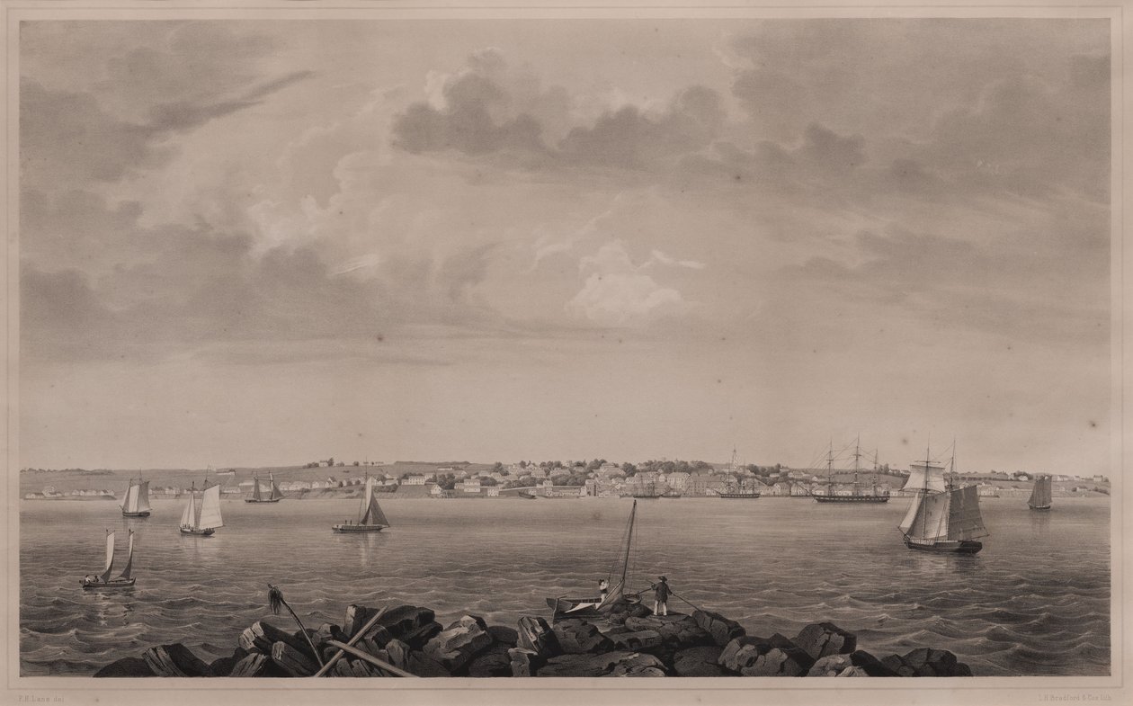Castine, depuis Hospital Island - Fitz Henry Lane