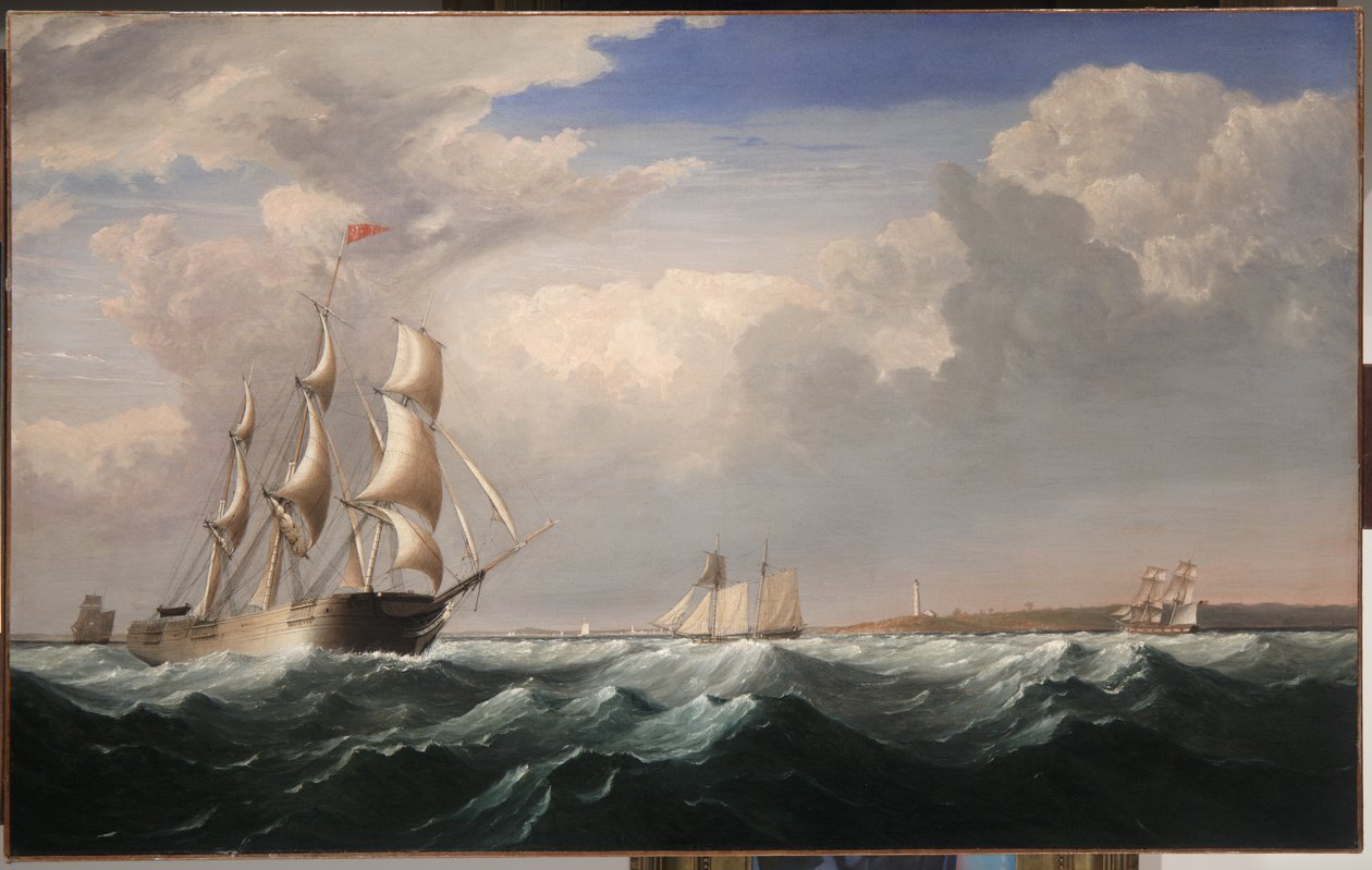 Navires à voile au large de la côte de la Nouvelle-Angleterre, vers 1855 - Fitz Henry Lane