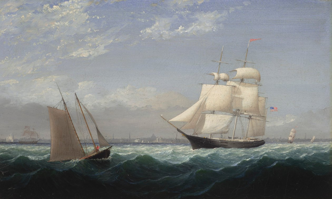 Navires dans le port de Boston - Fitz Henry Lane
