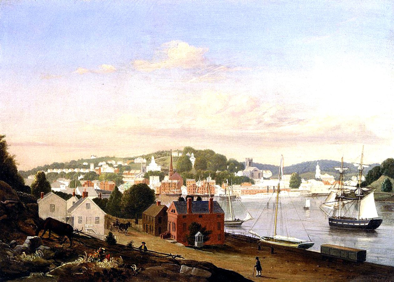 Vue de Norwich, Connecticut, USA, 1849 - Fitz Henry Lane