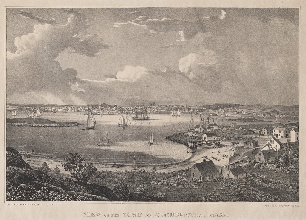 Vue de la ville de Gloucester, Mass. - Fitz Henry Lane