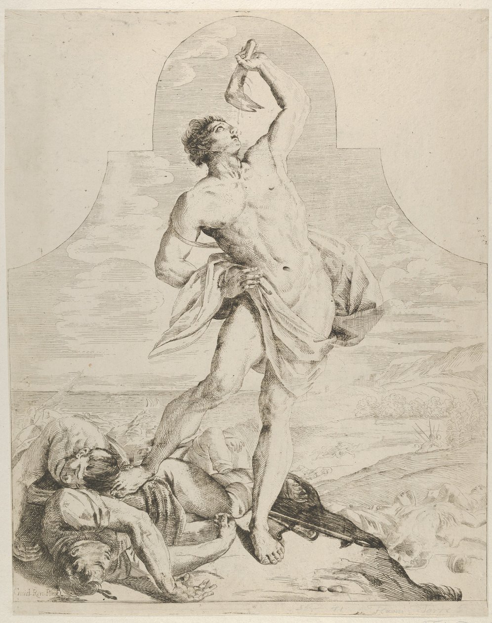 Samson tenant la mâchoire d