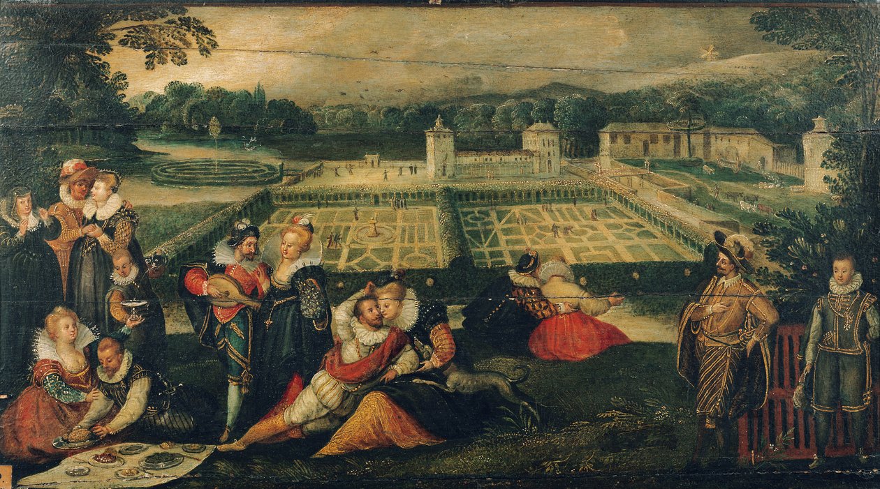 Un pique-nique dans un parc - Flemish School