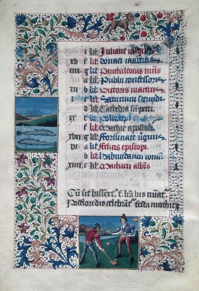 V 25-3 fol.2v Le mois de février - Flemish School