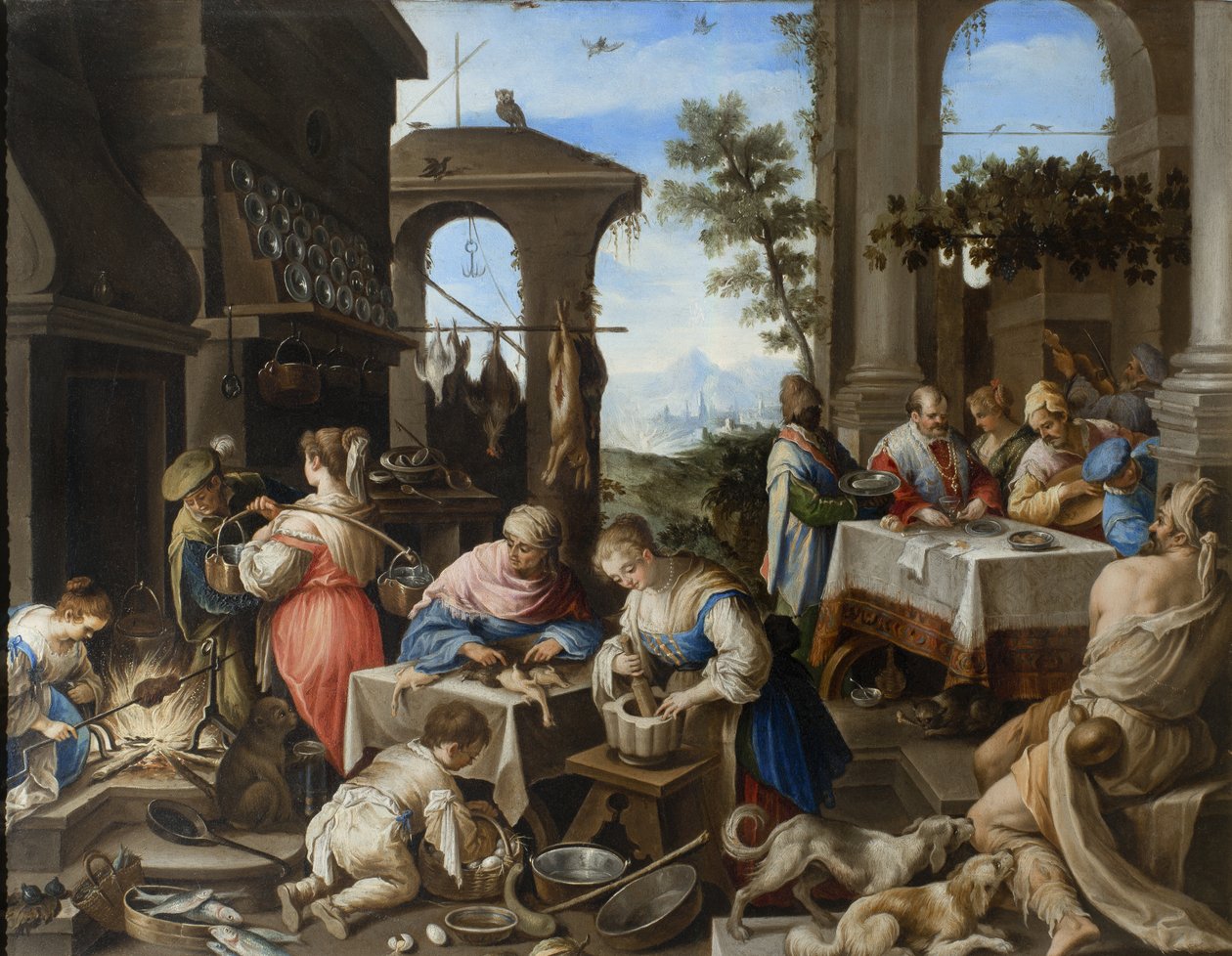 Banquet du riche Épulon, 1600-25 - Flemish School