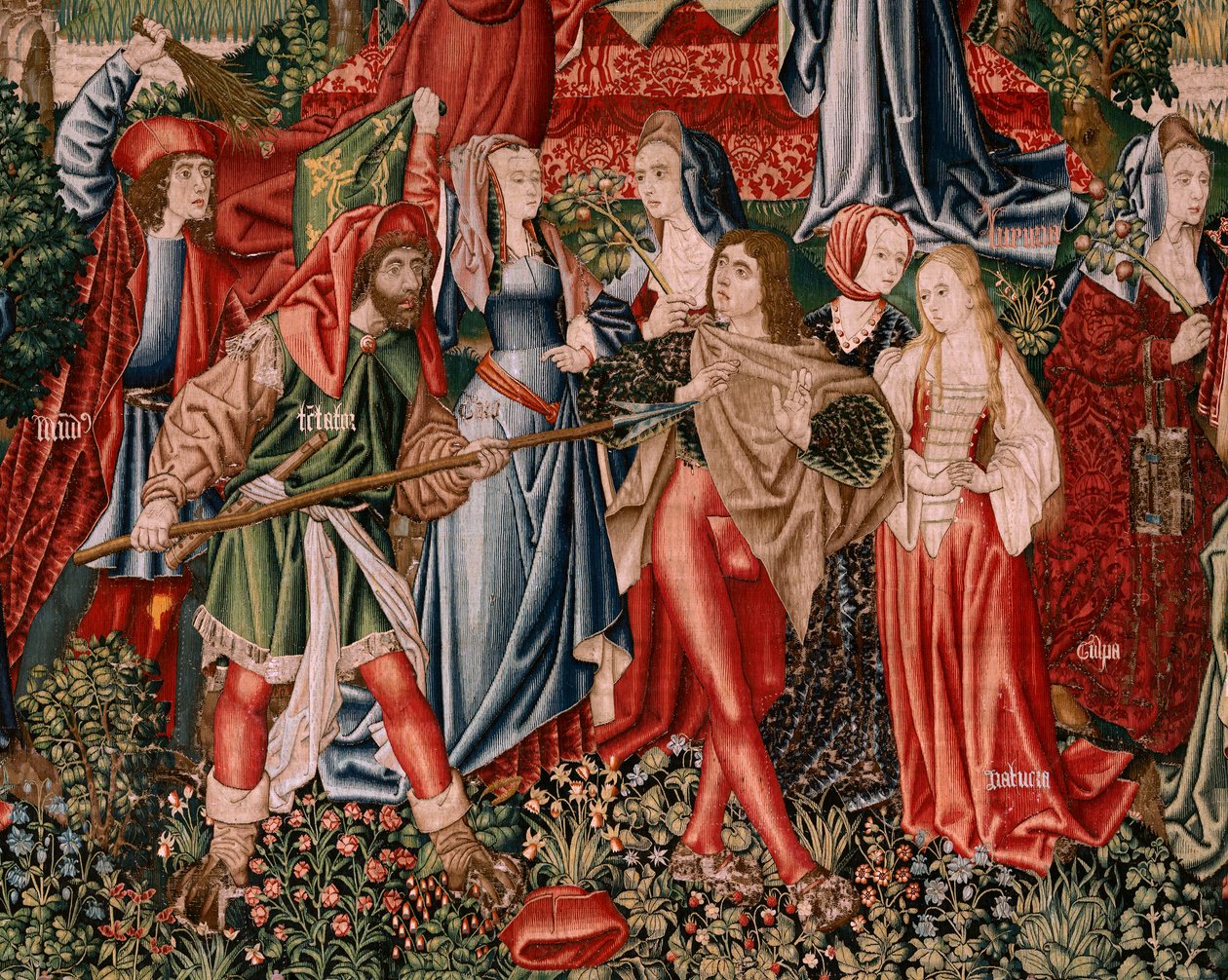 Tapisserie flamande. Série Rédemption humaine ou Vices et Vertus. Les Vices conduisent l