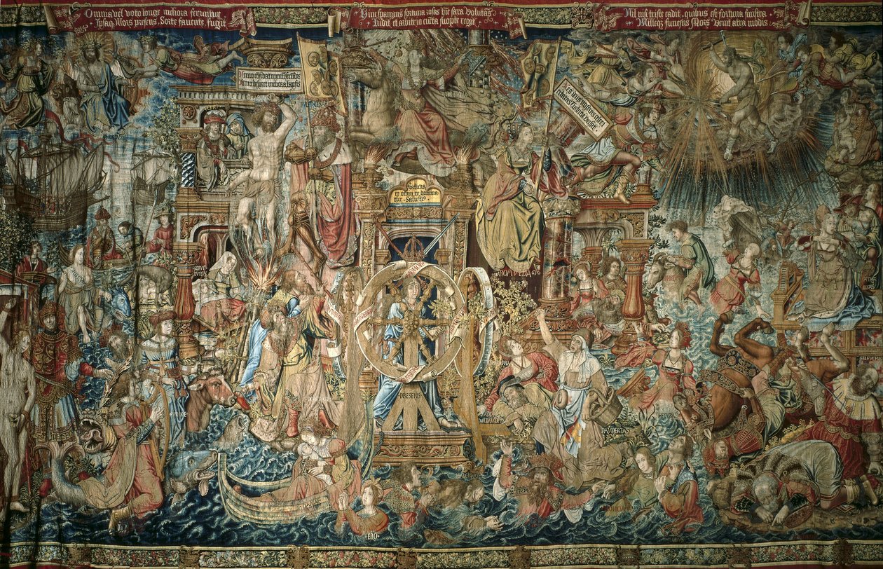 Fortune (1520-1525), tapisserie de la série des Honneurs du Palais Royal de la Granja de San Ildefonso - AELST III, Pieter van (c.1495-1555). Fortune. XVIe siècle. Espagne. CASTILLE ET LEÓN. Real Sitio de San Ildefonso. Palais Royal de La Granja de San Ild - Flemish School