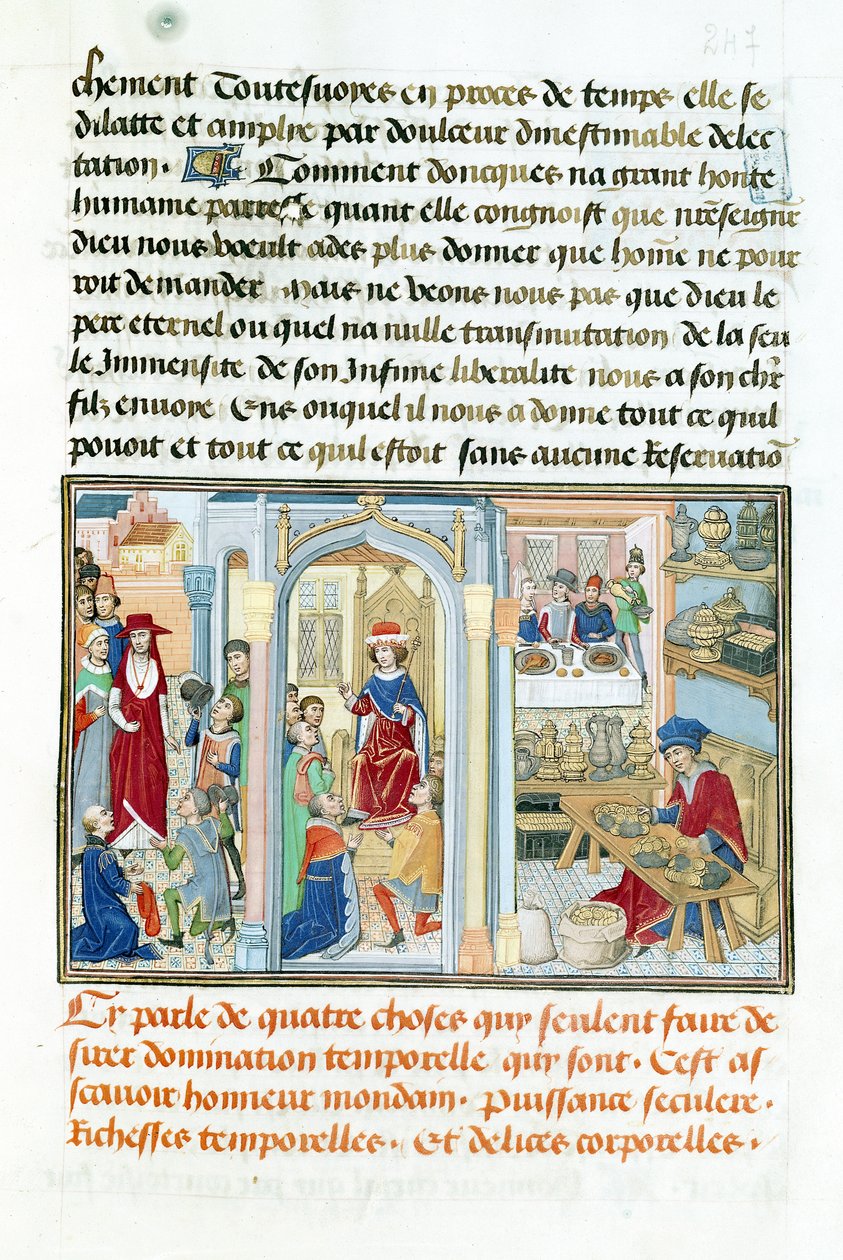 Ms 240 fol.247 Choses mondaines, de Le Miroir d