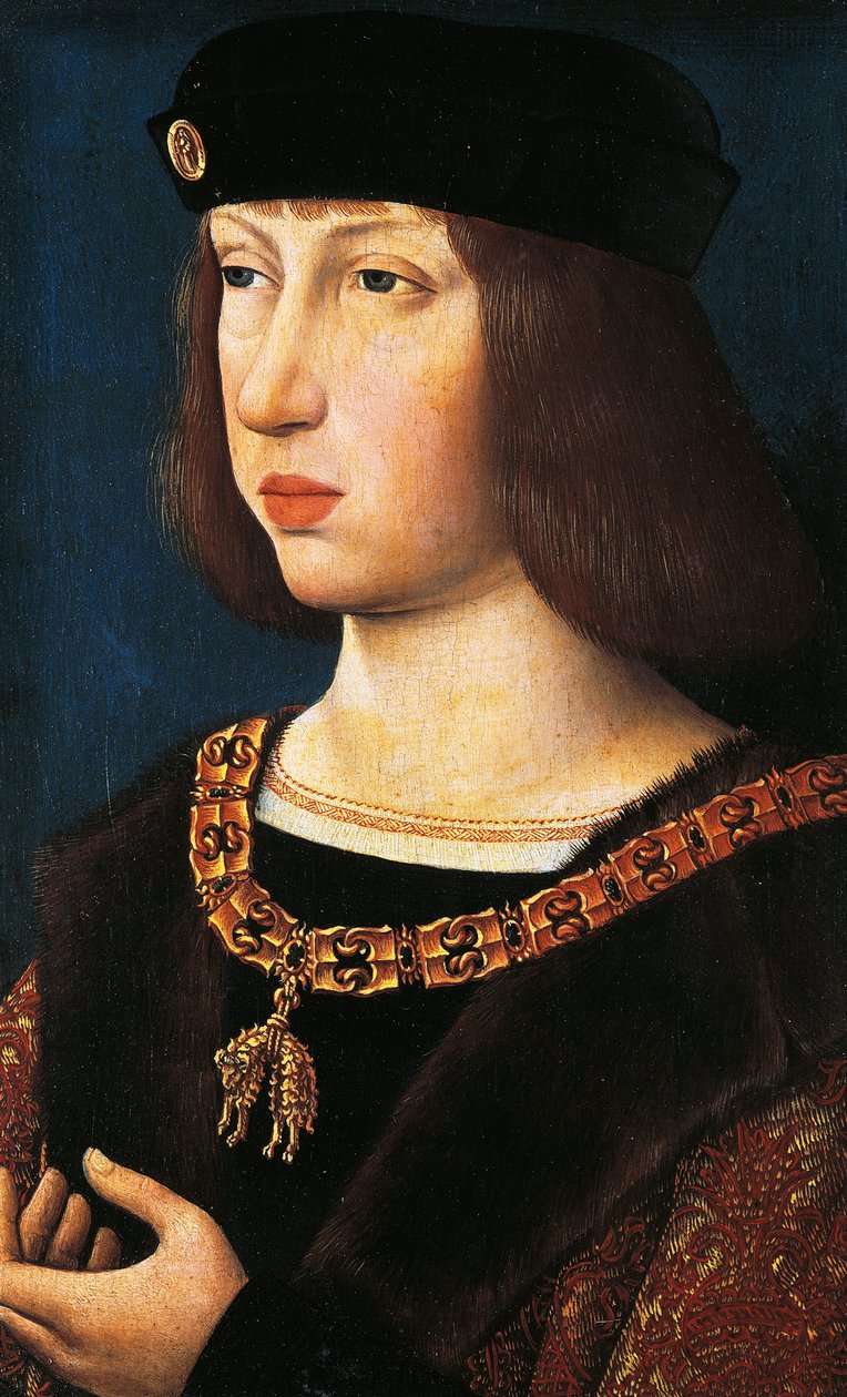 Portrait de Philippe Ier de Castille, dit Le Beau, Roi Consort de Castille et Léon - Flemish School